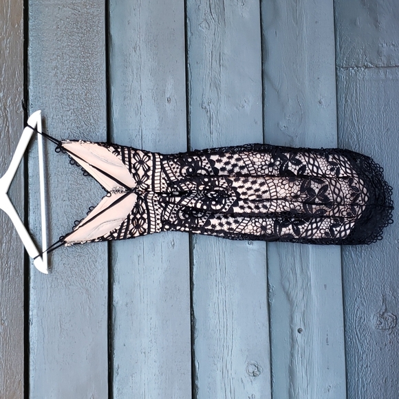 ASTR THE LABEL Black Hi-Lo Lace Bodycon Cocktail Dress sz XS Women's Evening - Picture 6 of 10